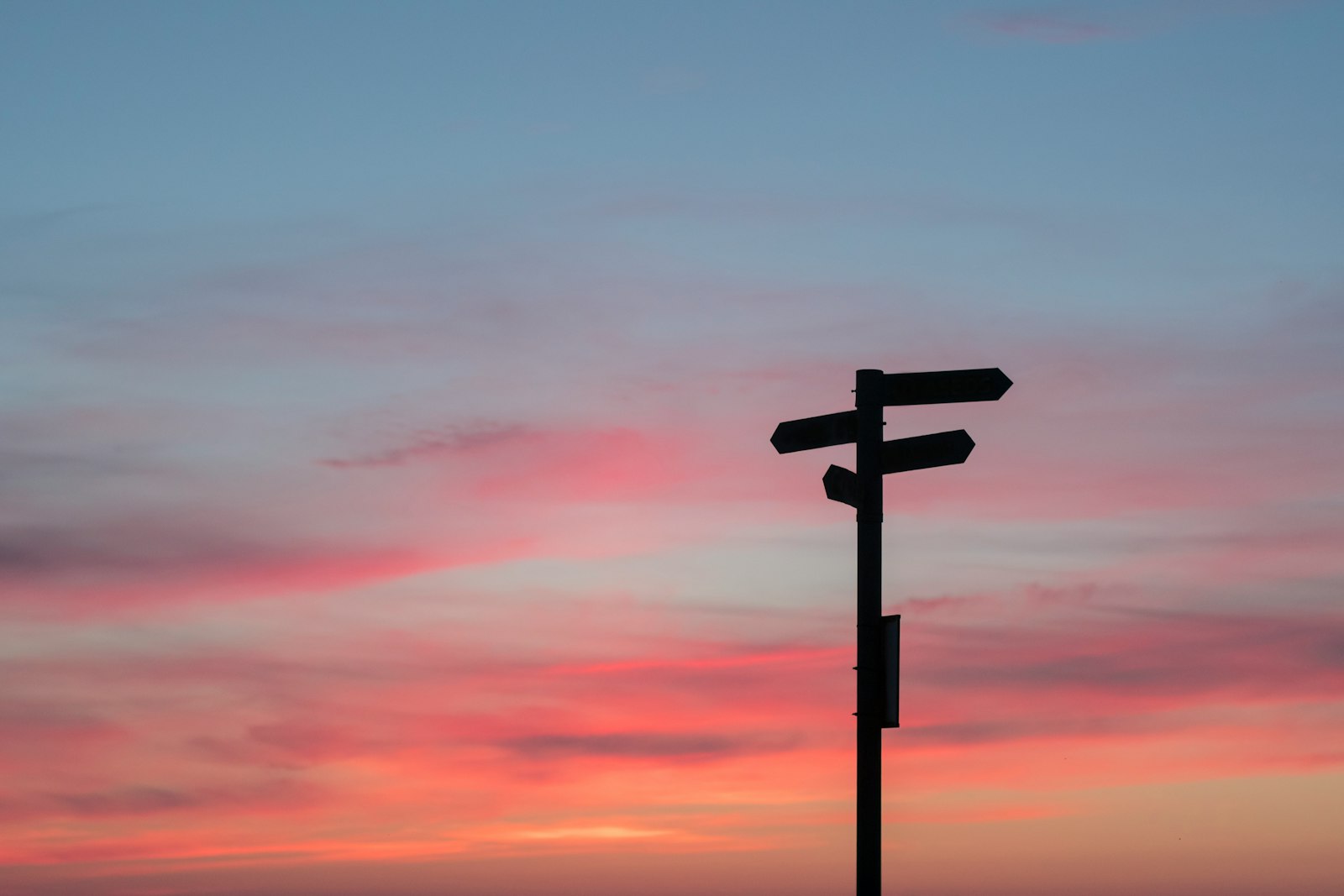 A road at a crossroads representing a turning point and a new direction