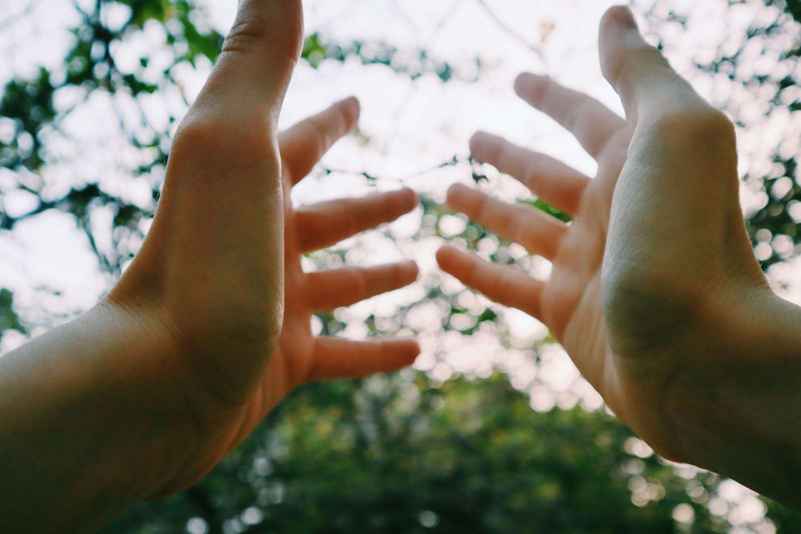An open hand with water droplets, expressing release and acceptance